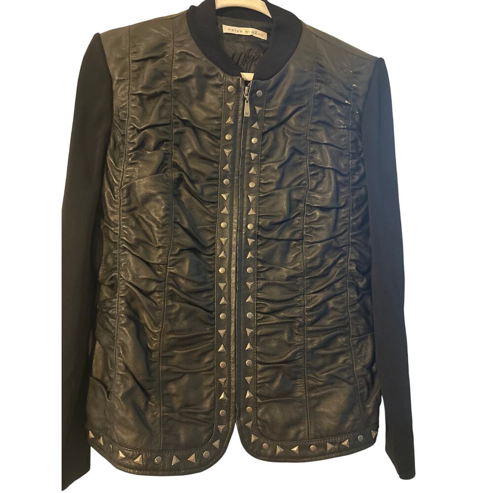 Leather and Cloth Peter Nyard jacket women’s size medium like new!!